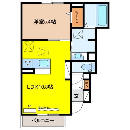 D-ROOM茜部中島の物件間取画像